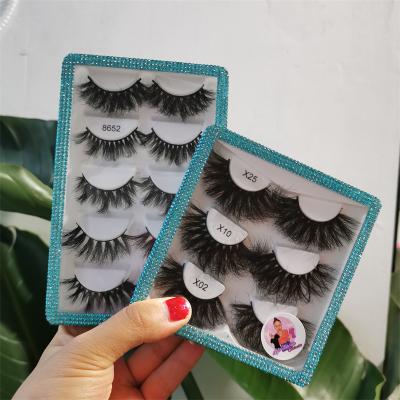 China Free Samples 3pair 5pair 3d thick natural fur hello eyelashes thick russian natural false eyelashes newcally for sale