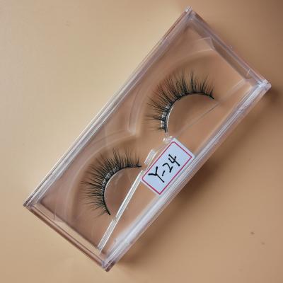 China Free Sample Natural Wholesale 3d 5D Synthetic Magnetic Fiber Long False Eyelashes With Free False Eyelashes Pack Box for sale