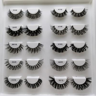 China Wholesale15 20mm False Mink Eyelashes Colorful Vegan D Fluffy Loop Russian Full Strip Eye Lashes for sale