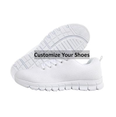 China Custom Wholesale High Quality Digital Printing Breathable Wear-Resistant/Durable/Classic/Arch-Support Men Women Running Shoes Mesh Logo Sneakers Small Sport Shoes for sale