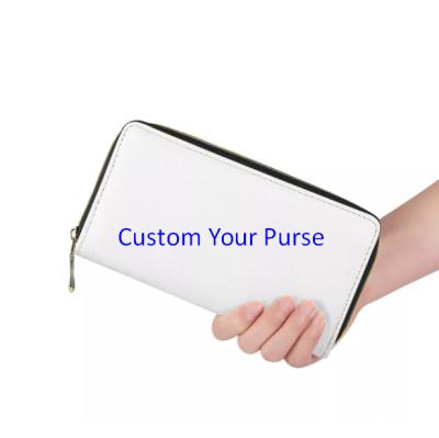 China From ForUDesigns PU Leather Wallet Waterproof Custom Printing Wholesale Men Small Low MOQ Zipper Purse Long Notecase For Ladies for sale