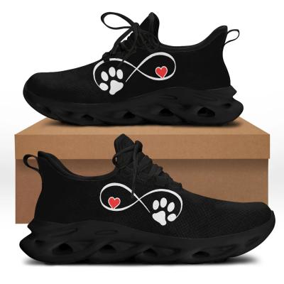 China CUSHIONING Amazon best selling cute dog paw print pod dropship shoes women running mesh sneakers empty sublimation style unisex outdoor shoes for sale