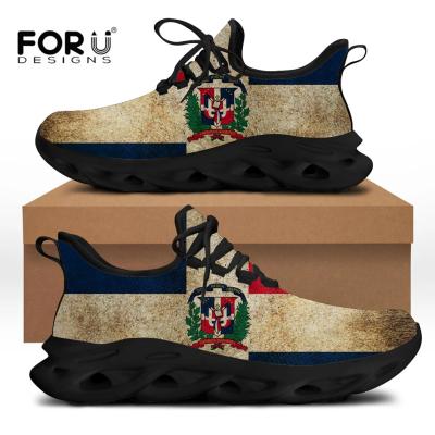 China CUSHIONING High Quality Cheap Dropshipping Men's Casual Fashion Dominican Republic Flag Print Comfortable Sneaker Sports Air Shoes For Men for sale