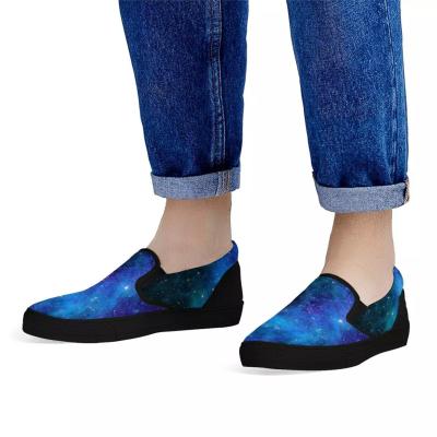 China Latest Fashion Trend Designer Starry Universe Custom Men's Shoes Slip on Cheap Price Casual Sneaker Loafers Elegant Ladies Shoes for sale