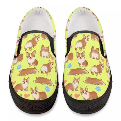 China CUSHIONING Active Stylish Fox Girls Shoe New Ladies Casual Shoes Zapatillas Para de mujer Leopard Design Stylish Custom Yellow Print Color for sale