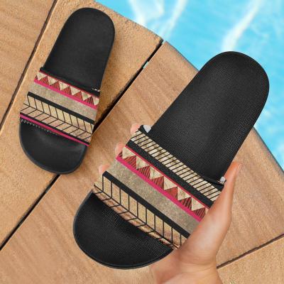 China CUSHIONING Wholesale High Quality Flower Print Slippers For Women Brand EVC Luxury Unique Flat Sandals For Summer Slides Slippers for sale