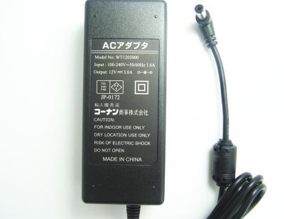 China C8 2 Spelden AC - gelijkstroom-de Adapter van de Desktopmacht voor Gloeilamp/LCD Monitor, 36W 12V 3A Te koop