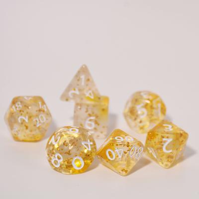 China For DND RPG MTG Or Other Table Games Plastic Dies Craft Clear Chameleon Polyhedral Dies Set For MTG Card Games for sale