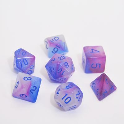 China For DND RPG MTG Board Games OEM Dice Maker Custom Glow In DND Dark Glowing Dies For Casino Tricolor Chameleon for sale