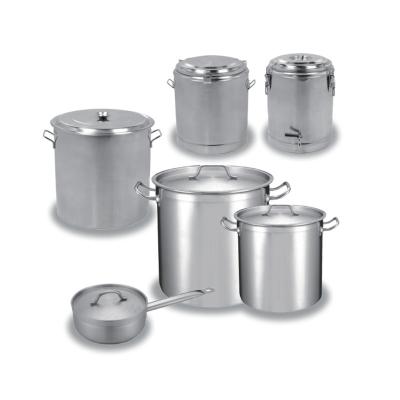 China Sustainable Manufacturer Composite Bottom Stainless Steel Commercial Stock Pot Cooking Stock Pot for sale