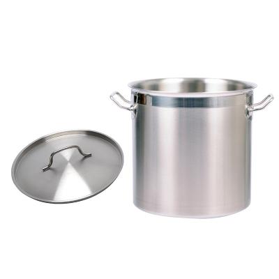 China Sustainable Wholesale Commercial Soup Stock Pot Double Bottom Stainless Steel Stock Pot for sale