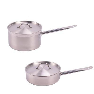 China Sustainable Stainless Steel Non Stick Sauce Pans Set Cookware SS304 Sauce Pot for sale