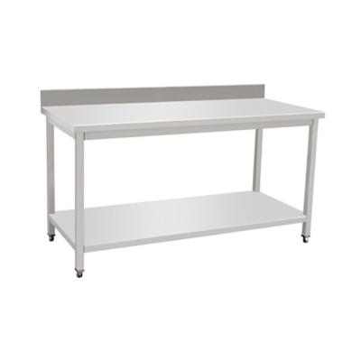 China Other Commercial Square Tube Leg Workbench Dining Table Factory Price European Style Kitchen Workbench for sale