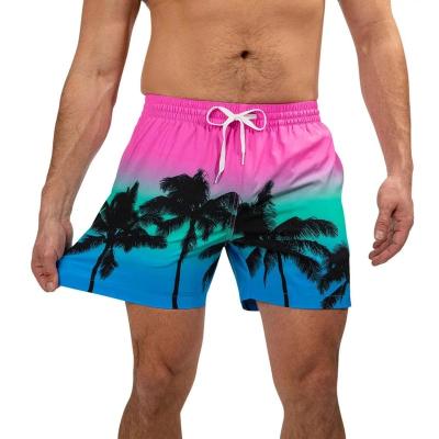 China Wholesale Graphic Polyester Mesh Designer Beach Shorts Loose Anti-wrinkle Custom Sublimation For Summer Mens Wear Mens Underpants for sale