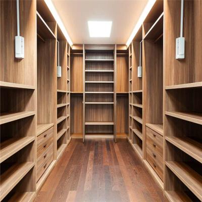 China Panel Modern Melamine Walk In Closet Wardrobe Wooden Home Organizer Plans for sale