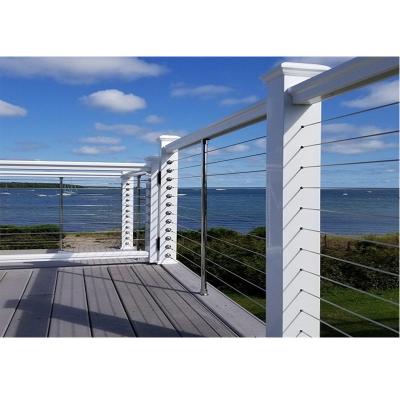 China Minimalist Decking Stainless Steel Baluster Balcony Mesh Wire Mesh Cable Railing for sale