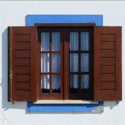 China Big Swing Wooden Frame Glass Sliding Window Double Tempered Clear Glass for sale