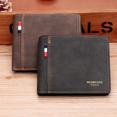 China Wholesale Anti-theft Custom Amazon Men's Wallet RFID Logo Men Card Holders Purse PU Leather Bifold Wallets for Men for sale