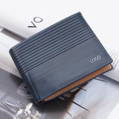 China Hot Selling Anti-theft Classic Style Fashion Brand Men's Short Wallet PU Short Wallet for Men for sale