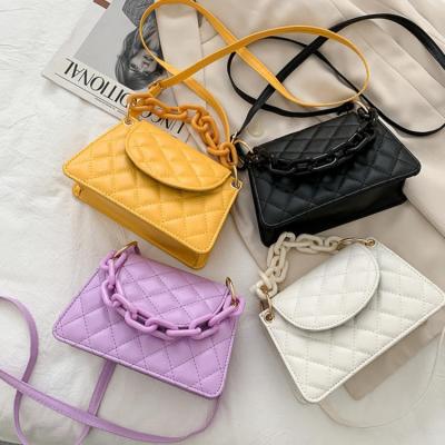 China Durable Popular Fashion Luxury Cross - Body Bag Solid Color Lingge Handbags Ladies Shoulder for sale