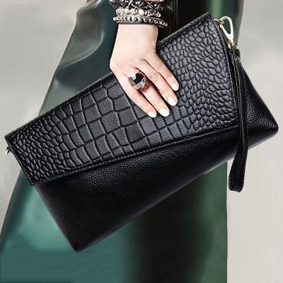 China Durable Wholesale Crocodile Ladies Grab Shoulder Bag Genuine Leather White Cross - Body Bag for sale