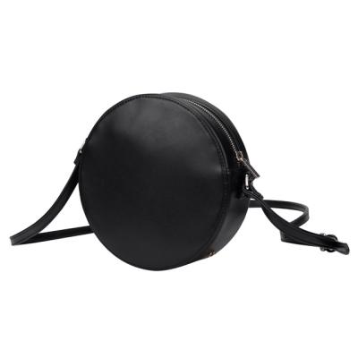 China Factory Direct Practical Empty Black Party Women Ladies PU Casual Leather Cross - Round Body Bag for sale