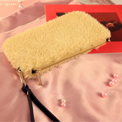 China Unique Luxury Small Clutch Bags Faux Fur Pocket Women Fashion Mini Winter Purse Party Wedding Custom Ladies Durable for sale