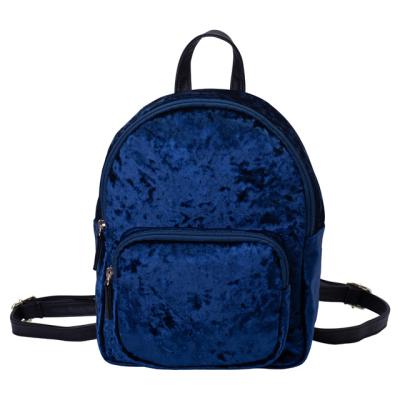 China New Design Anti Theft Anti Theft Fashion Velvet Handbag Casual Backpack Women for sale