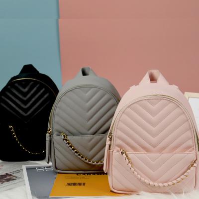 China Manufacturer Blank Fashion Casual Polyester Ladies Anti-theft Women Handbags Leather Backpack for sale