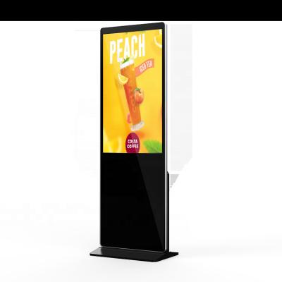 China Indoor 43 Inch Finger Thick Android Wifi Floor Stand Super Slim LCD Display Advertising Player Digital Signage for sale