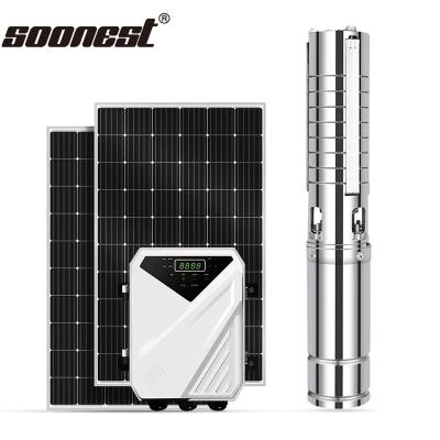 China 3000W Hybrid Surface Solar Water Pump 3 Inches Solar Panel System For Swimming Pool Pump Solar Water Pump For Irrigation Kit for sale