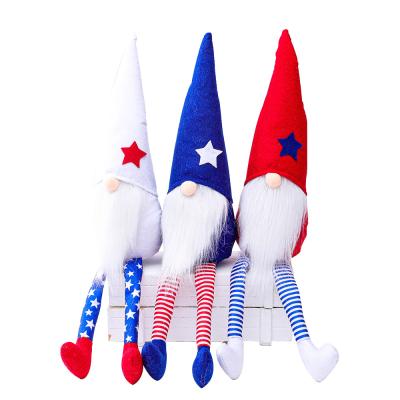 China Patriotic 4th of July Decorations Plush Gnomes Ornament Fabric for sale