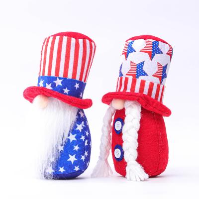 China 4th of July Handmade Plush Naughty Gnomes Fabric for Plush Decorations for sale