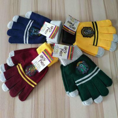 China Smart Poly Fingers Touch Screen Gloves Winter Knitted Harry Potter Gloves for sale