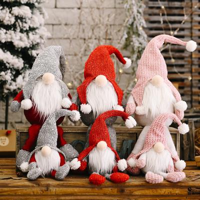 China Santa Tomte Red and Gray Patterns Ornaments Christmas Swedish Gnomes fabric for sale