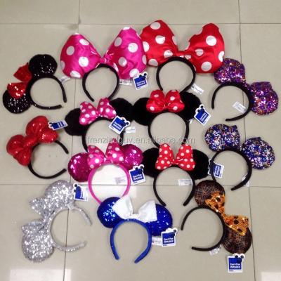 China Fabric New Arrival Cartoon Bow Headband Cat Ears Headband for sale