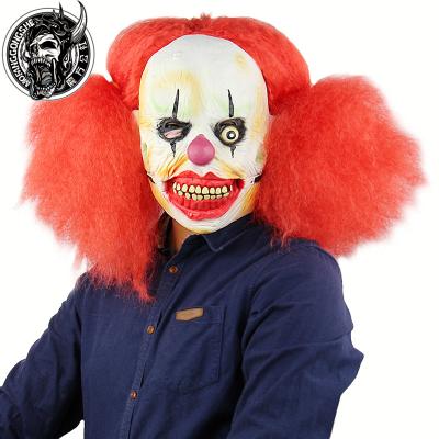 China Latex Halloween Red Wigs Scary Clown Mask for sale