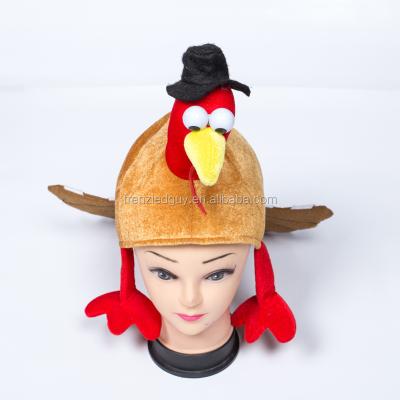 China Wholesale Plush Thanksgiving Party Animal Turkey Hat FGH-1155 for sale