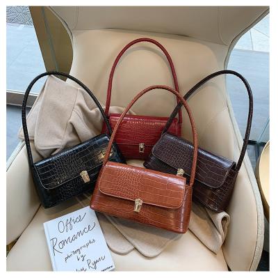 China 2021 Hot Wholesale Women Armpit Purse Popular Design Shoulder Handbags PU Purses for sale