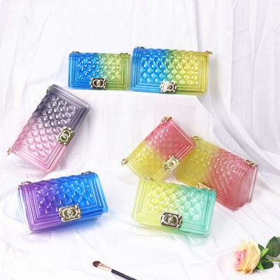 China Wholesale Fashion Ladies Chain Candy Handbags LargeJelly Handbag For Women Purses for sale