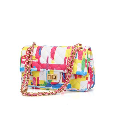 China Lady Wholesale Ladies Graffiti Handbag Fashion Shoulder Messenger Hand Bag For Women Purses for sale