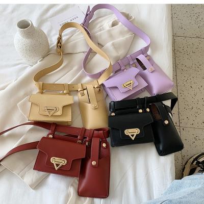 China Hot Selling PU Waist Bag Popular Ladies Handbags Famous Cross - Body Purses For Women for sale