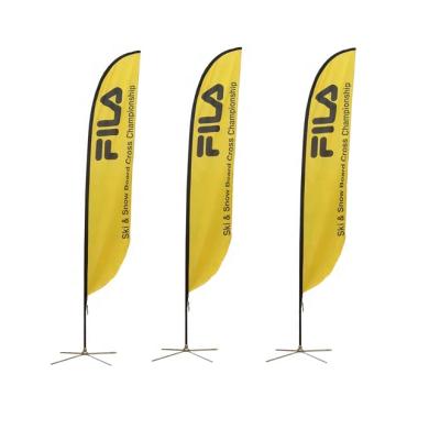 China Feather FLYING Outdoor Promotional Advertising Beach Flag for sale