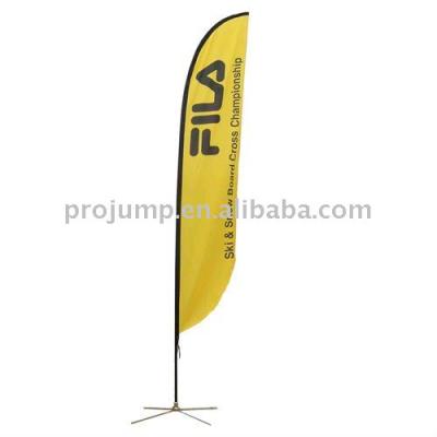 China FLY Advertising Outdoor Teardrop Beach Flag Print for sale