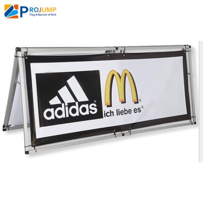 China Custom Free Rectangle Outdoor Sideline A Fabric Street Outdoor Advertising Display Position Sight Banners For Advertising Sight Aluminum Banner for sale