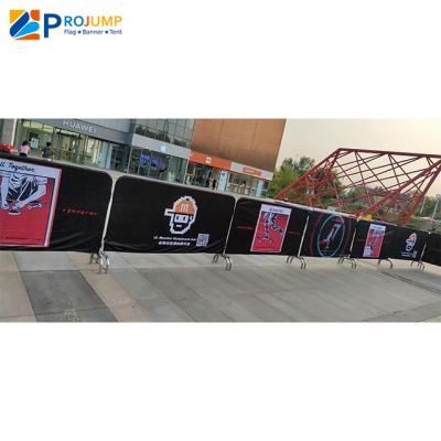 China Outdoor Display System Events Sports Breeze Crowd Control Vinyl Mesh Barrier Barricade Fence Cover Banner for sale