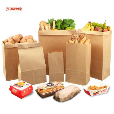 China Custom New Design Gift Brown Kraft Paper Craft Recyclable Paper Shopping Bag Bolsas De Papel Bag Without Handle for sale