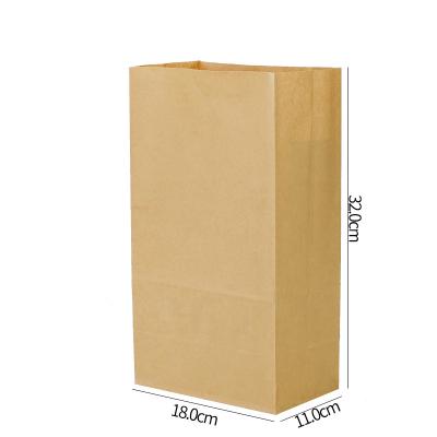 China Brown Recyclable Kraft Wrapping Food Truck Custom Recyclable Paper Sandwich Bags for sale