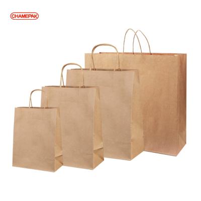 China Biodegrable/Vegetable Wrapping Paper Compostable High Quality Brown Biodegradable Supermarket Grocery Wrapping Bag With Handle for sale