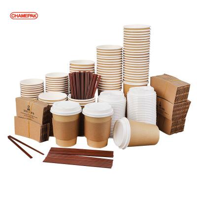 China Wholesale Disposable Recyclable Take Away Hot Paper Coffee Cup Sleeve With Logo Printing for sale